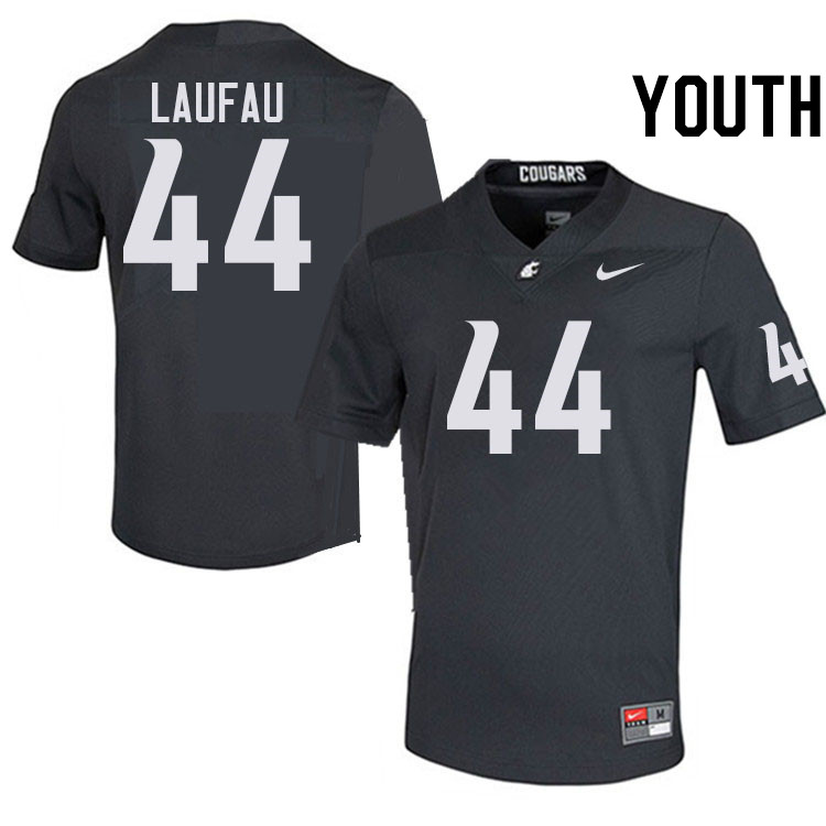 Youth #44 Khalil Laufau Washington State Cougars College Football Jerseys Stitched-Charcoal